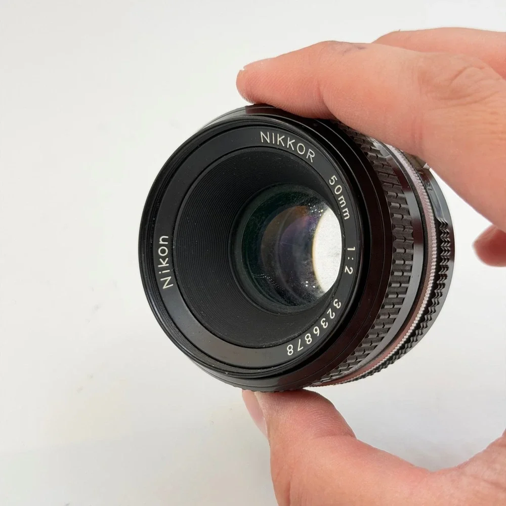 Nikon Nikkor 50mm 1:2 Manual Focus Lens F-Mount Vintage Japan 3236878 FUNGUS